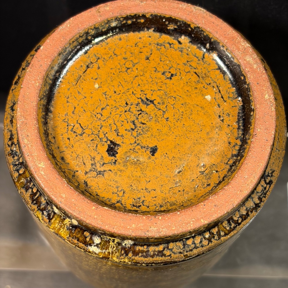 Vintage 1996 Studio Pottery Hand Thrown Ceramic Tumbler Earth Tone Glaze 4in - Picture 11 of 11